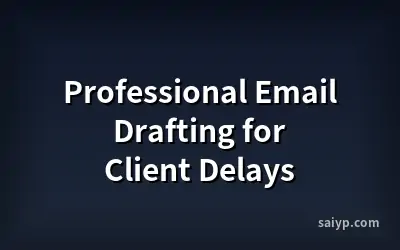 Professional Email Drafting for Client Delays