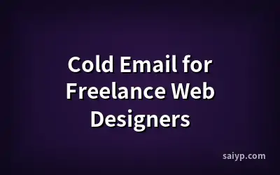 Cold Email for Freelance Web Designers