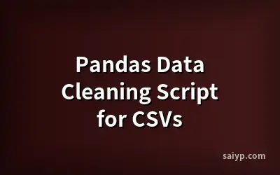 Pandas Data Cleaning Script for CSVs