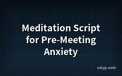 Meditation Script for Pre-Meeting Anxiety