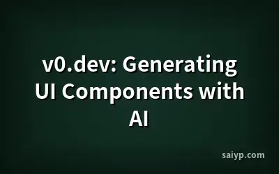 v0.dev: Generating UI Components with AI