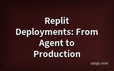 Replit Deployments: From Agent to Production